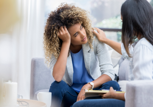 A Therapist in East Peoria IL comforting a client