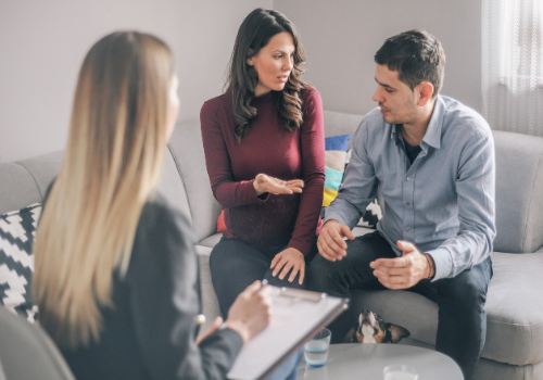 Couple having an argument during Relationship Counseling in Peoria IL