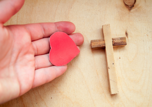 A heart and cross, representing Faith-Based Counseling in Peoria IL