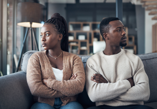 Couple in Relationship Counseling not looking at one another