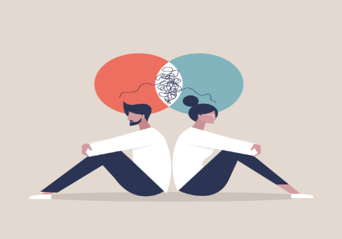 An illustration of an unhappy couple needing Couples Therapy Near You