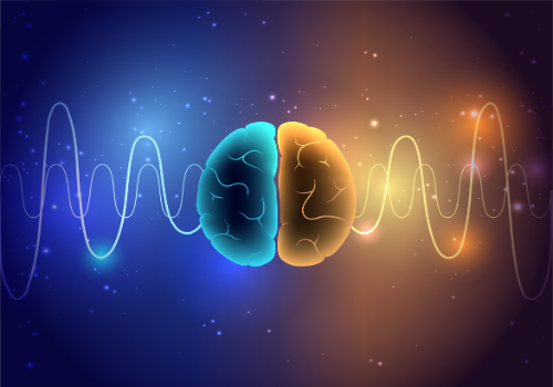 An illustration of a brain undergoing Biofeedback and Neurofeedback