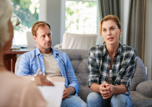 A couple discussing their relationship in Marriage Counseling in Peoria IL